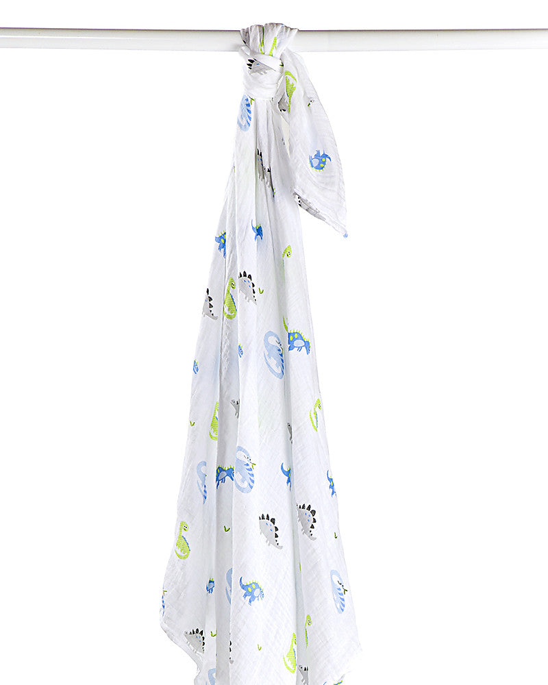 Mussola 100% Cotone - Swaddle - Dinosauri