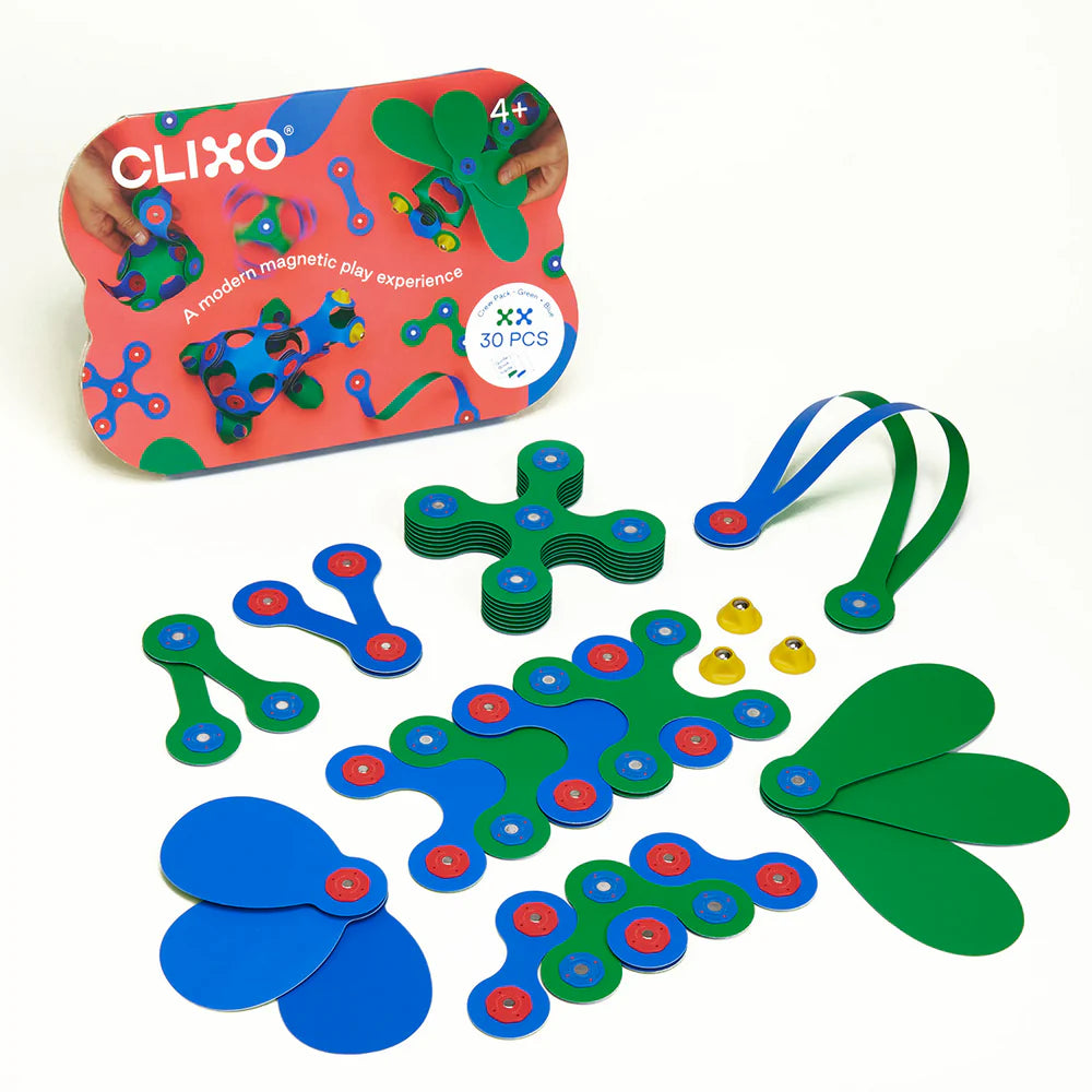 Crew Pack 30 pezzi blu/verde - gioco magnetico STEAM - taglia unica - Clixo