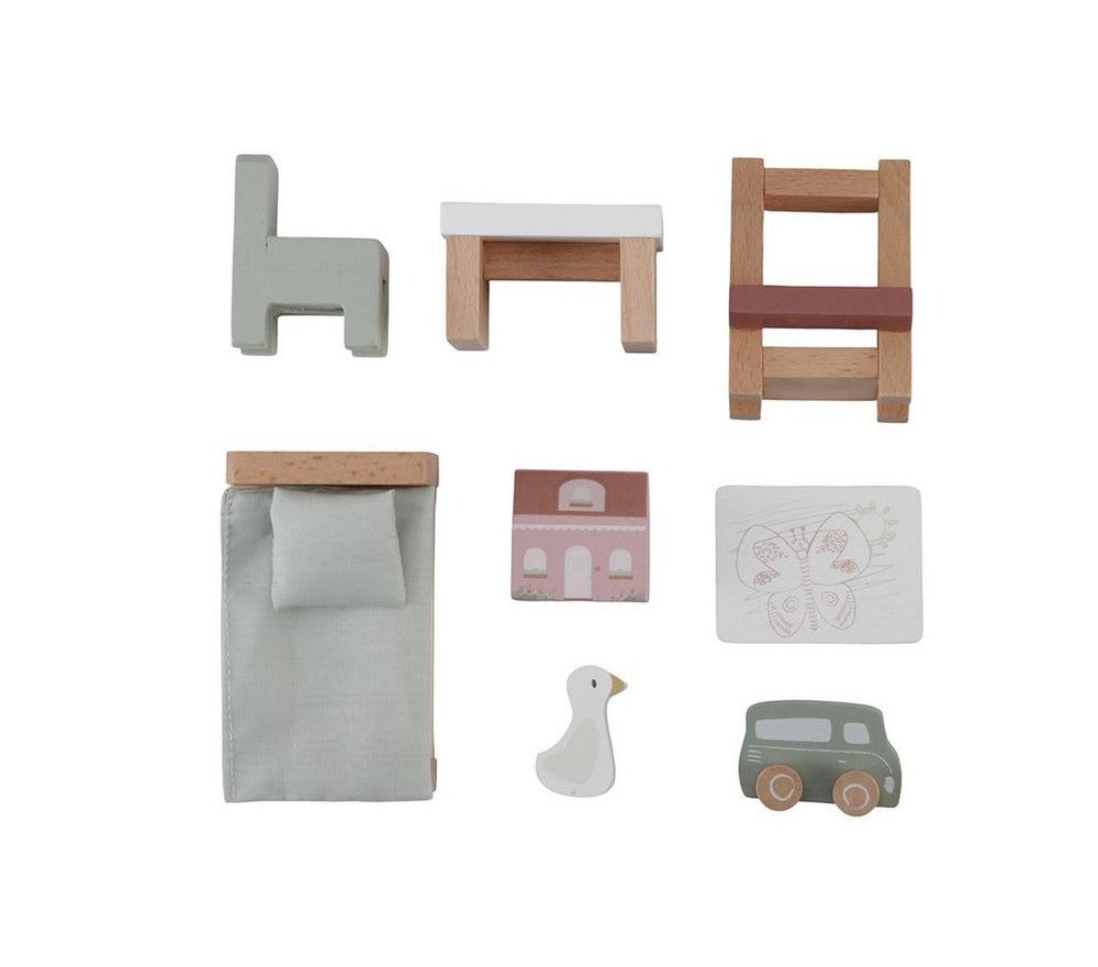Set Mobili Cameretta In Legno Per Casa Delle Bambole