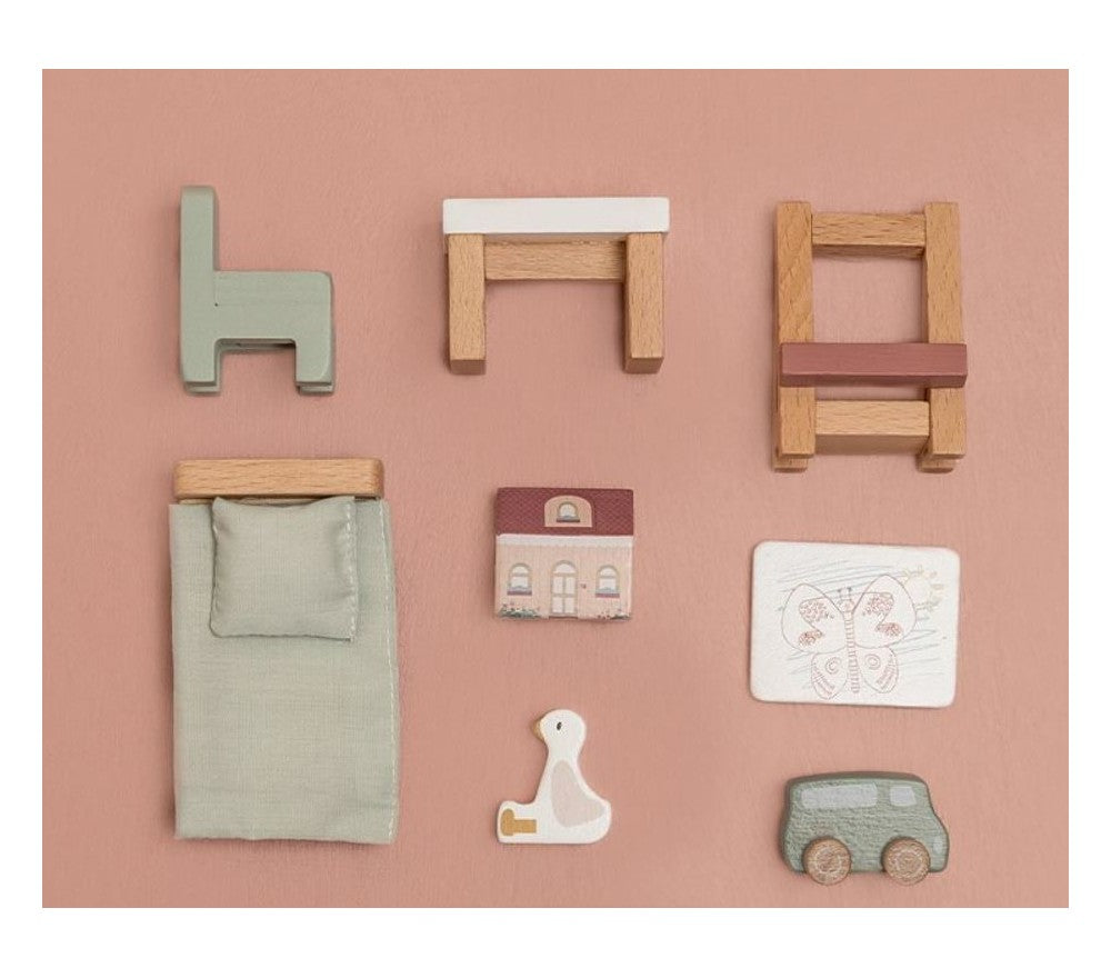 Set Mobili Cameretta In Legno Per Casa Delle Bambole