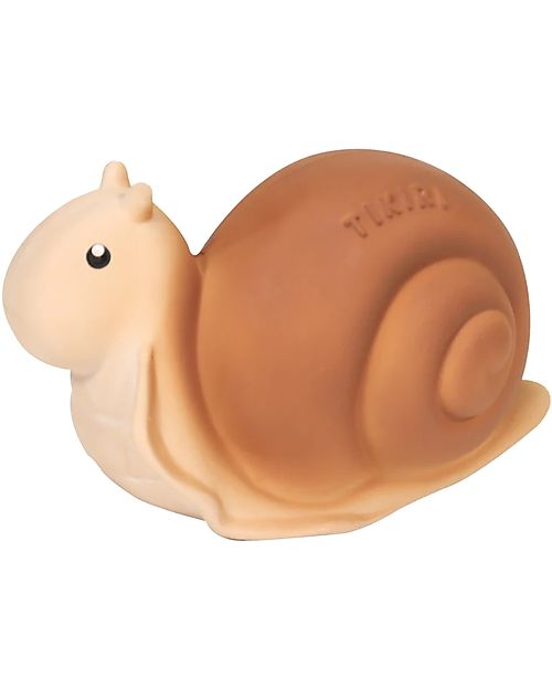Gioco 3 in 1 - Lumaca -  Massaggiagengive, Sonaglio, Gioco Da Bagnetto - 100% Caucciù Naturale