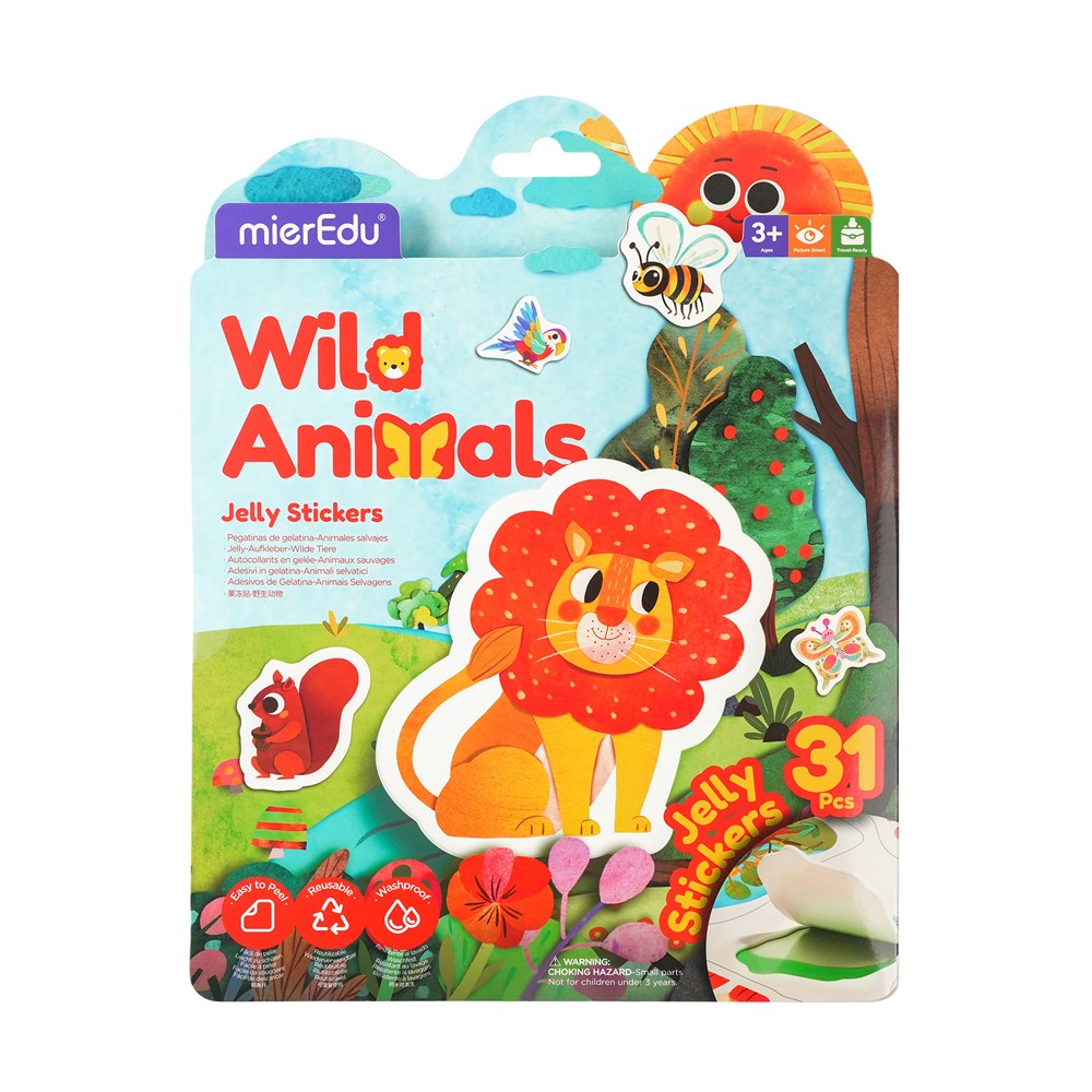 Adesivi Gel Impermeabili - Animali Savana - mierEdu